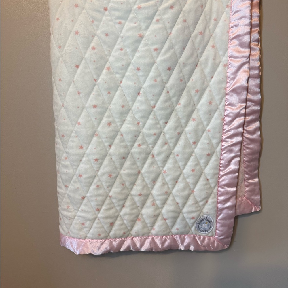 Dreamland Baby Co. Pink Satin-Edged Plush Weighted Toddler Blanket